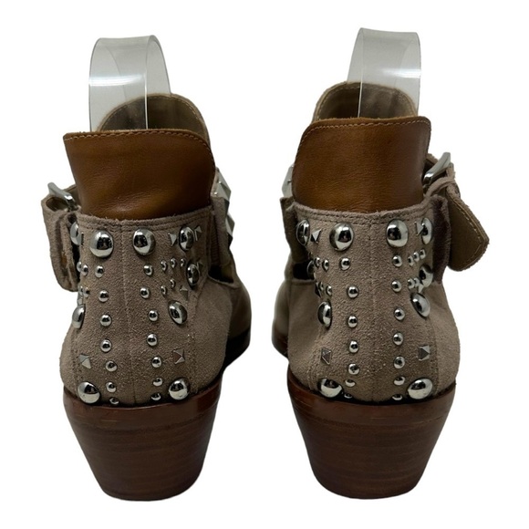 Steve Madden Zenna Suede Booties in Taupe Size 7 Western Cowboy Rodeo Festival - Picture 9 of 11